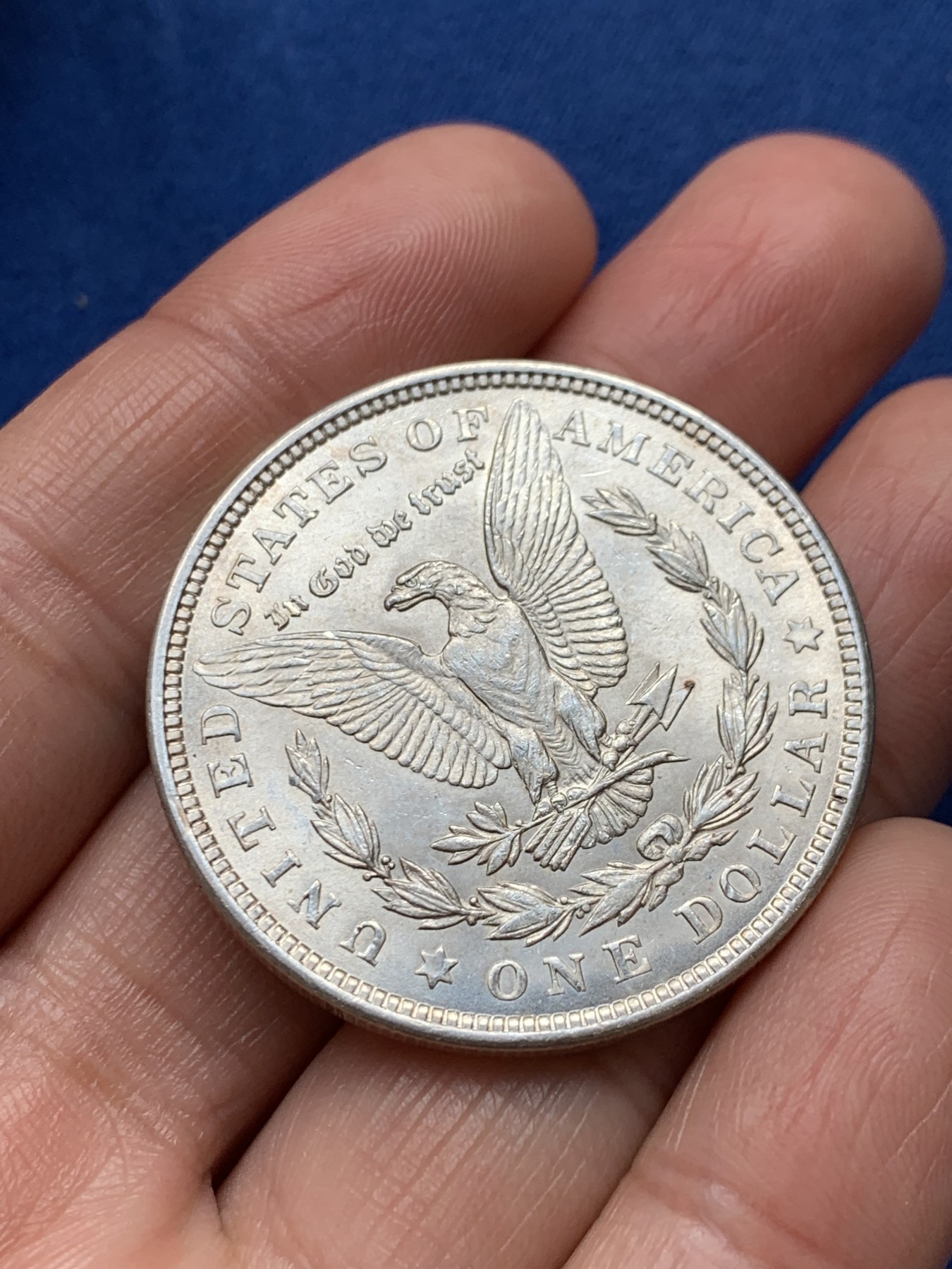 《竞宝斋》第242场-周日，周一 新年开场 (全场包邮) 美国1921年摩根1美元银币 带光状态好