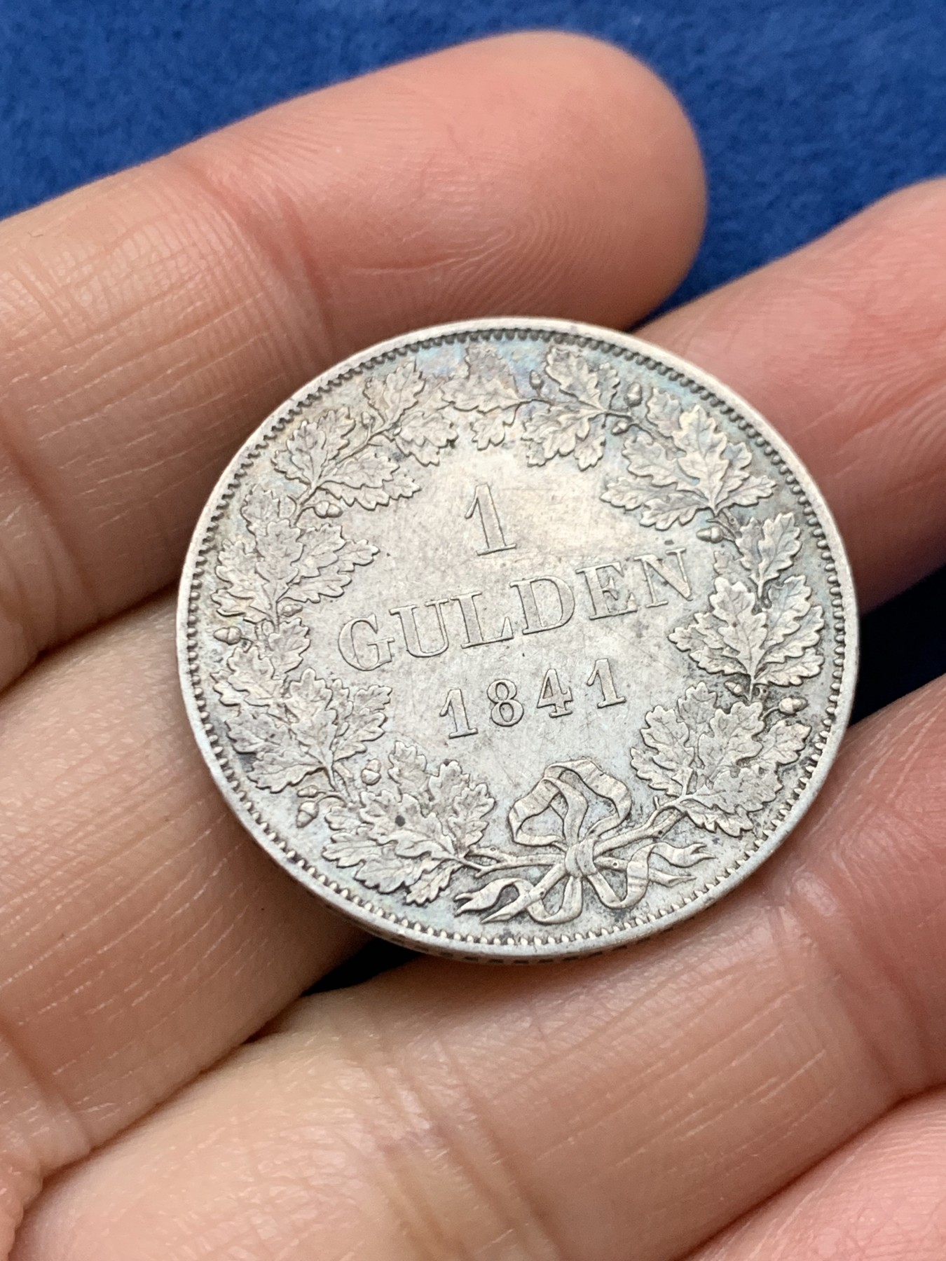 《竞宝斋》第242场-周日，周一 新年开场 (全场包邮) 德国1841年巴伐利亚1盾银币 原味好细节