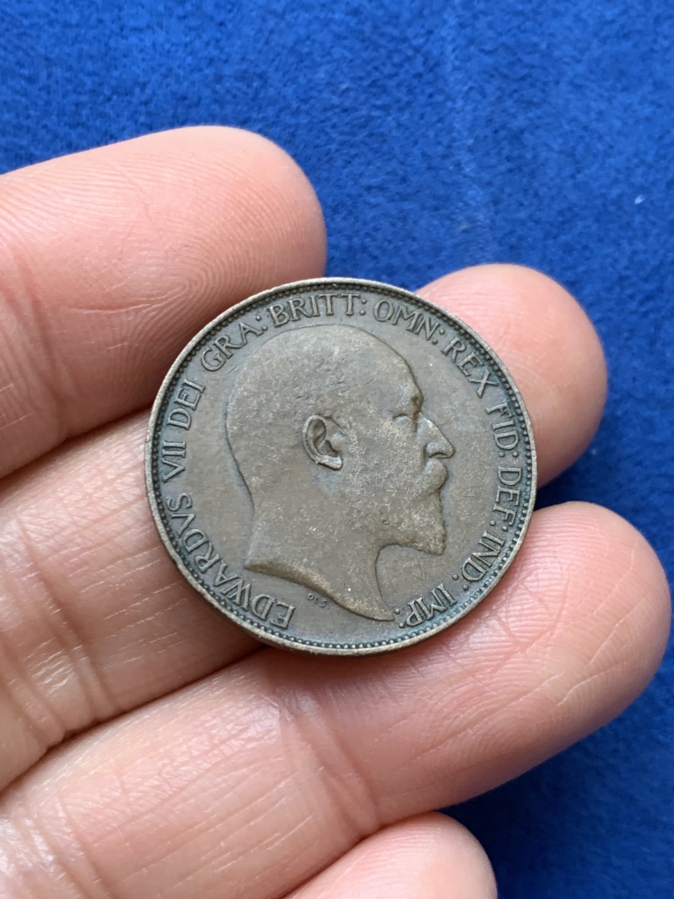 《竞宝斋》第242场-周日，周一 新年开场 (全场包邮) 1909年英国爱德华七世半便士铜币