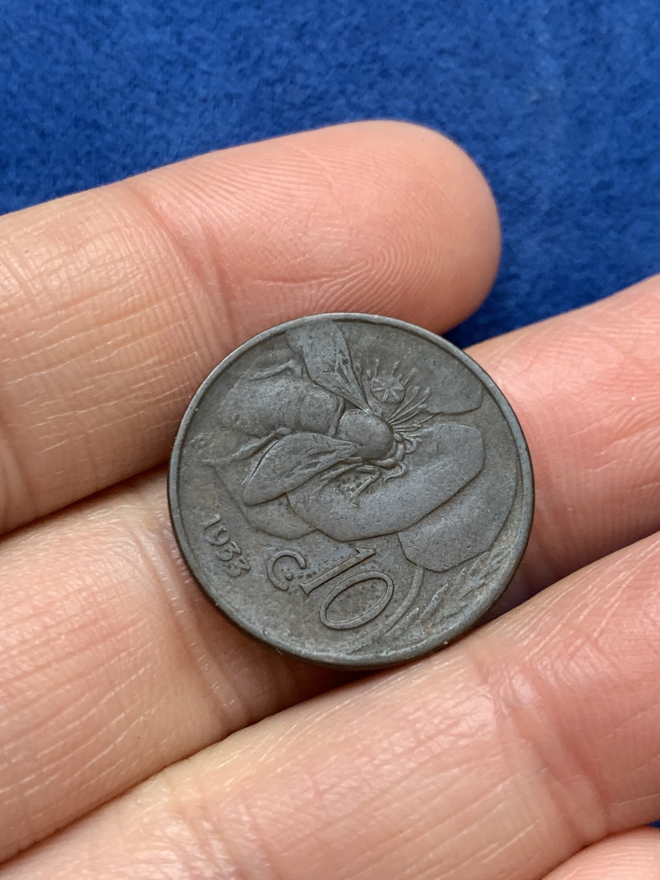 《竞宝斋》第242场-周日，周一 新年开场 (全场包邮) 1933年意大利王国10分蜜蜂铜币