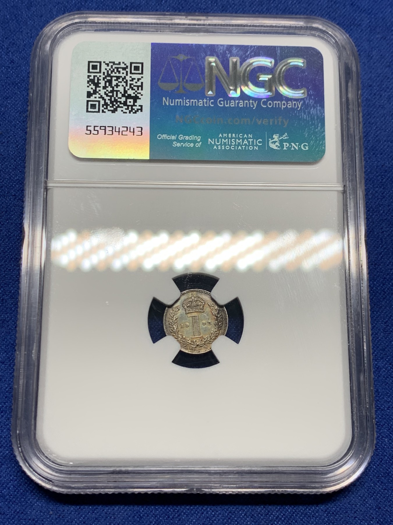 《竞宝斋》第242场-周日，周一 新年开场 (全场包邮) NGC-PF63 MATTE 英国 1902年 爱德华七世磨砂精制1便士银币 有名的洗脚币品种 单个出现比较难得