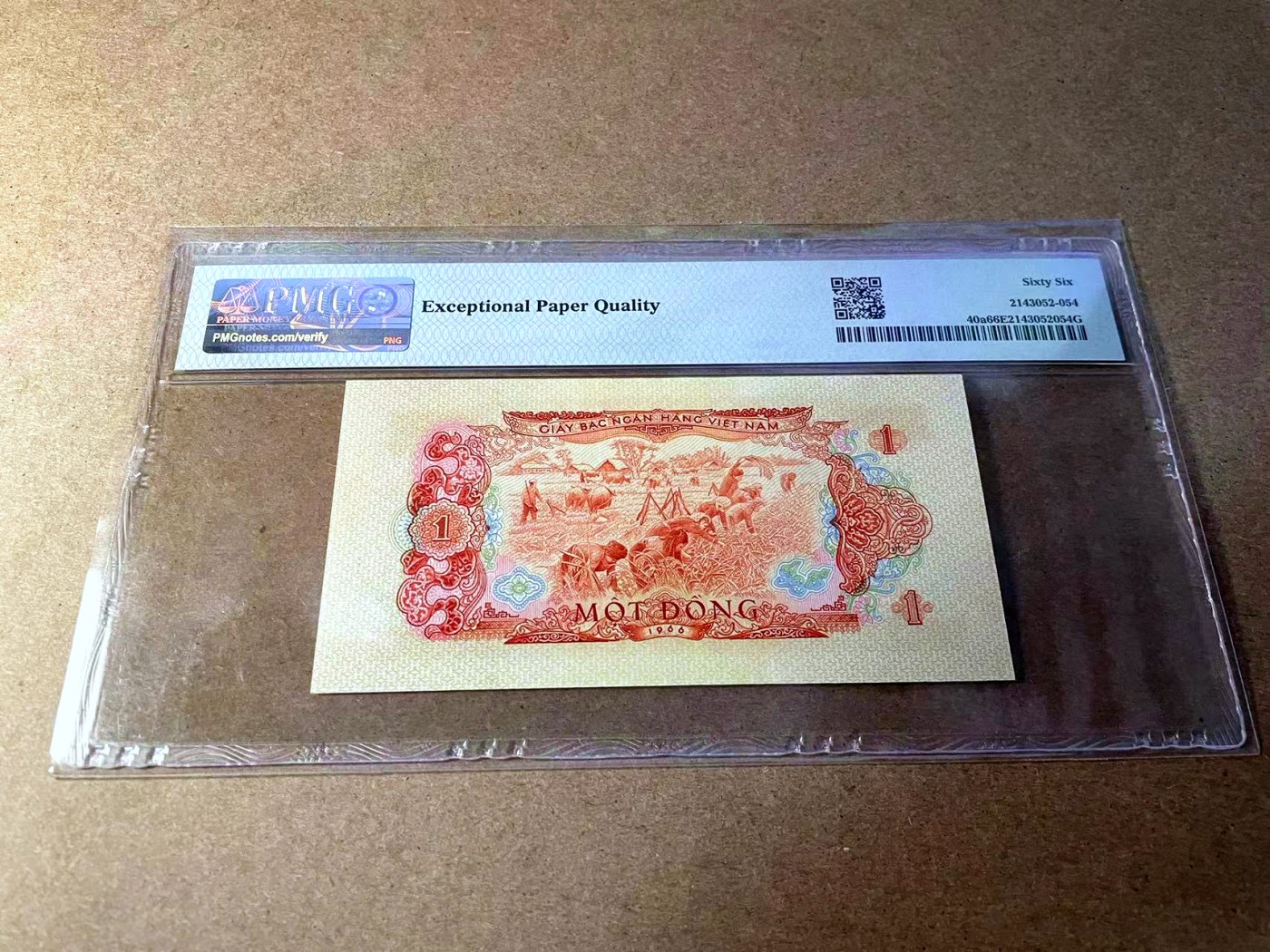 【Blue Auction】✨世界纸币精拍第437期【精】 南越 1975年1盾 PMG66EPQ 