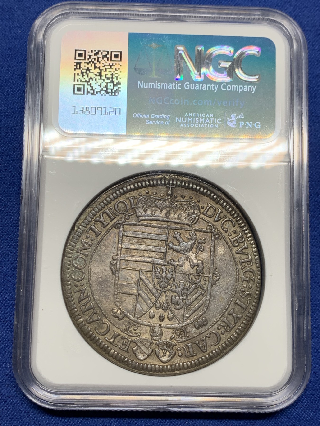 《竞宝斋》第242场-周日，周一 新年开场 (全场包邮) NGC-AUD 神圣罗马帝国 1620年 1泰勒大银币 霍尔造币厂 磨损少 400年历史一手掌握