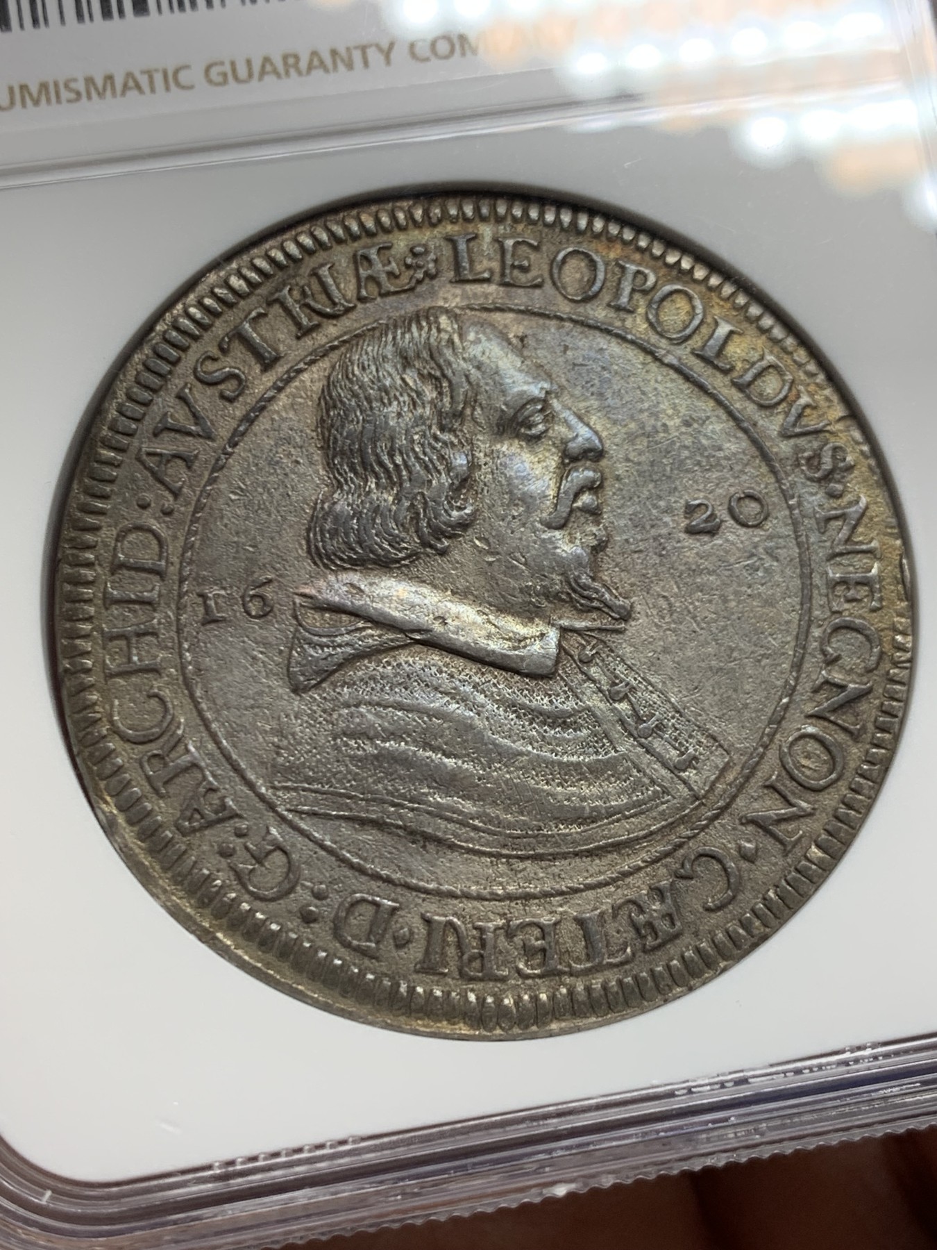 《竞宝斋》第242场-周日，周一 新年开场 (全场包邮) NGC-AUD 神圣罗马帝国 1620年 1泰勒大银币 霍尔造币厂 磨损少 400年历史一手掌握