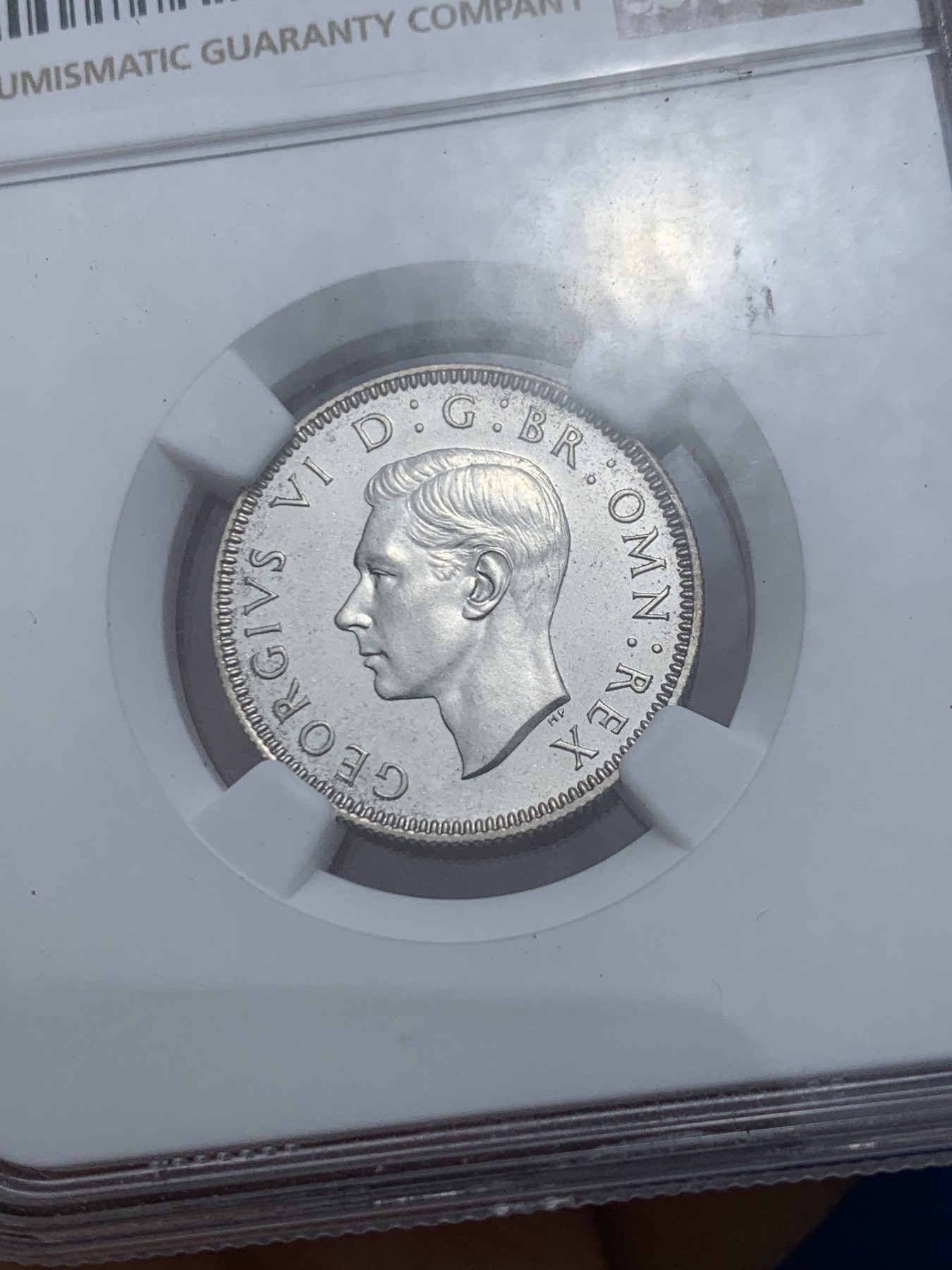 《竞宝斋》第242场-周日，周一 新年开场 (全场包邮) NGC PF65 英国1937年乔治六世精制1先令银币