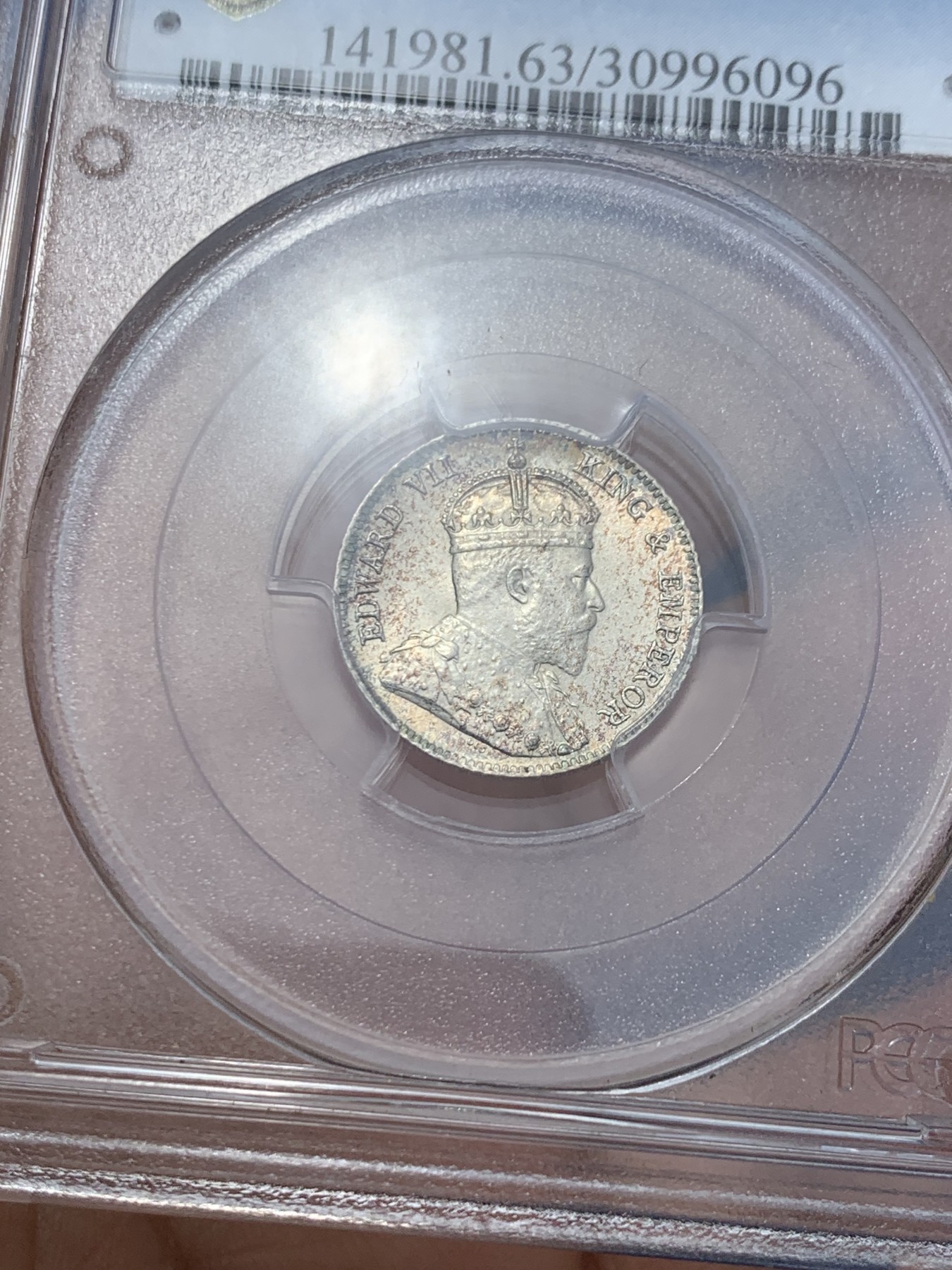 《竞宝斋》第242场-周日，周一 新年开场 (全场包邮) PCGS MS63 英属东非1906年爱德华七世25分银币 少见早期高银品种