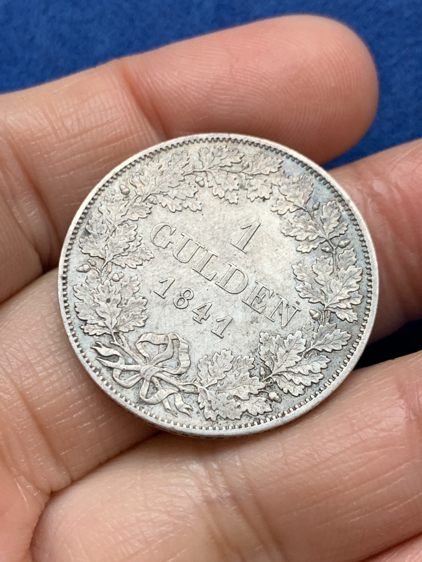 《竞宝斋》第242场-周日，周一 新年开场 (全场包邮) 德国1841年巴伐利亚1盾银币 原味好细节