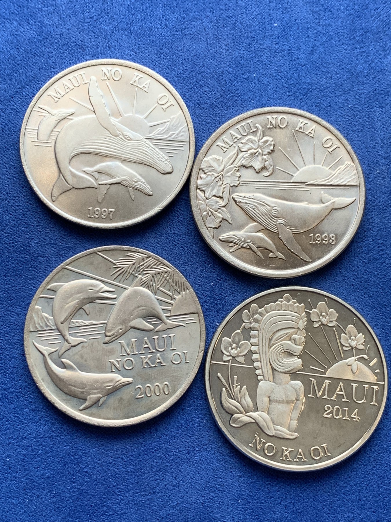 《竞宝斋》第242场-周日，周一 新年开场 (全场包邮) 4枚一组 美国夏威夷州贸易币