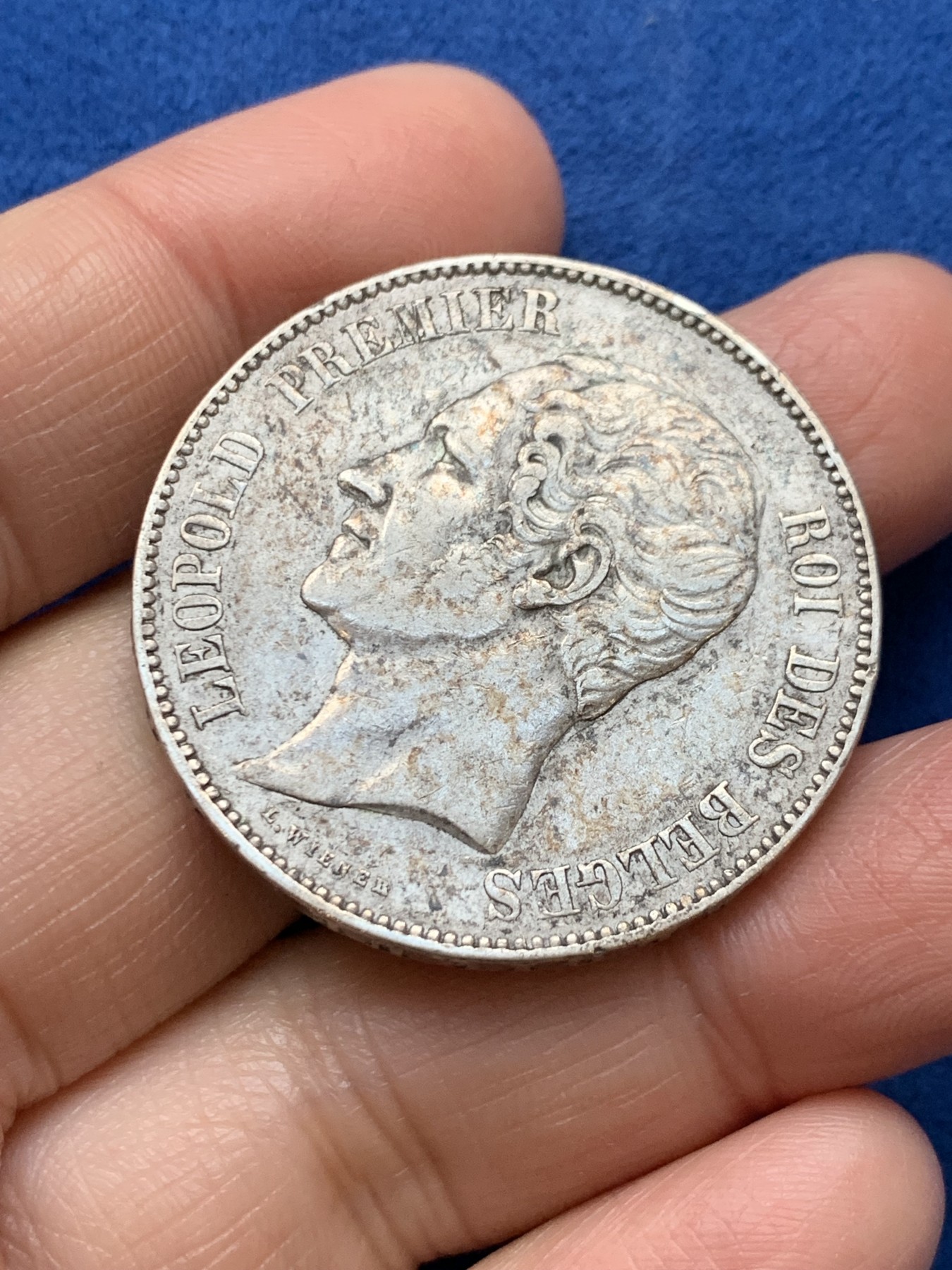 《竞宝斋》第242场-周日，周一 新年开场 (全场包邮) 比利时1849年利奥波德一世5法郎大银币 细节不错