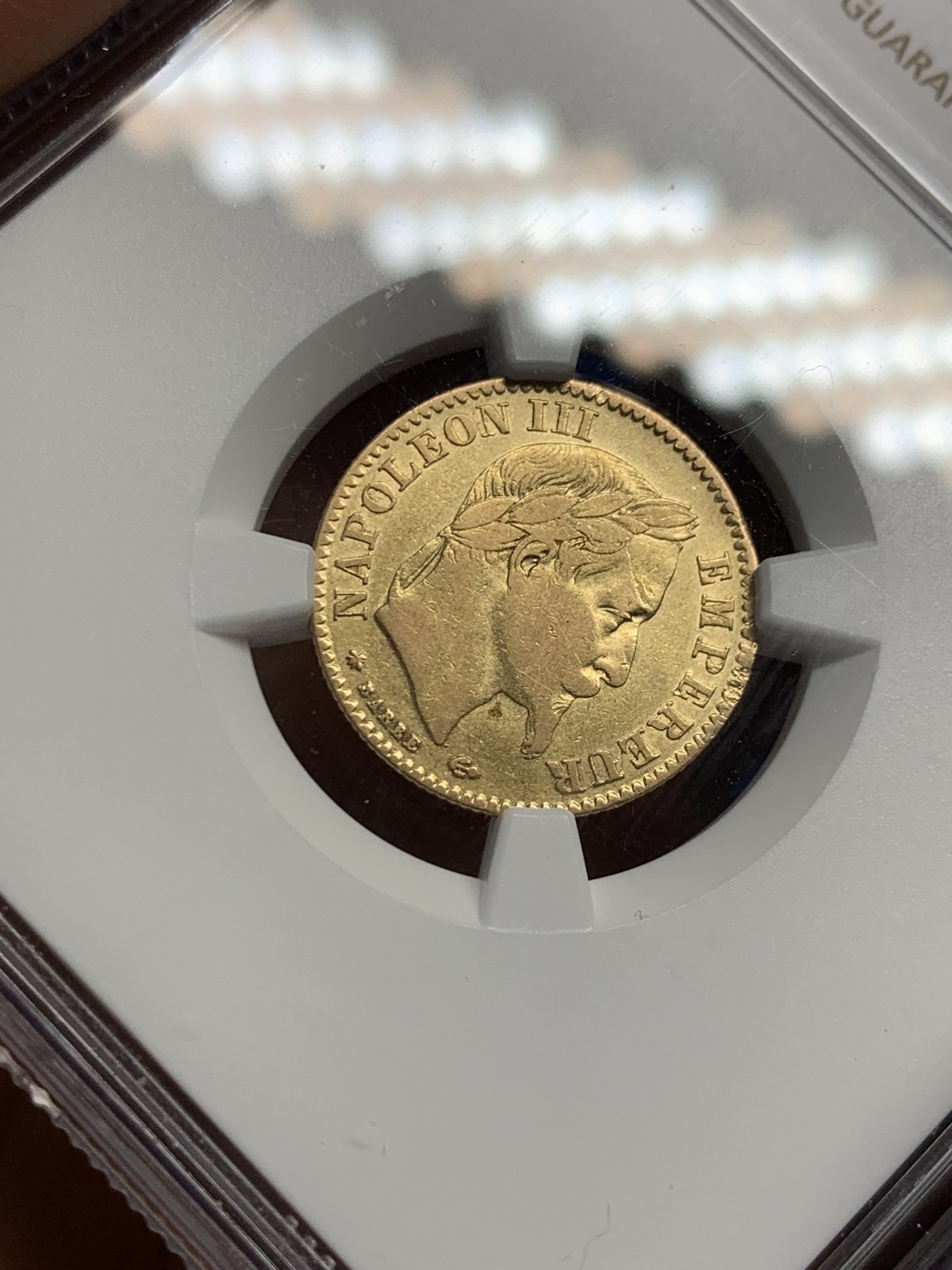 《竞宝斋》第242场-周日，周一 新年开场 (全场包邮) NGC VF30 法国1868年A版拿破仑三世10法郎金币