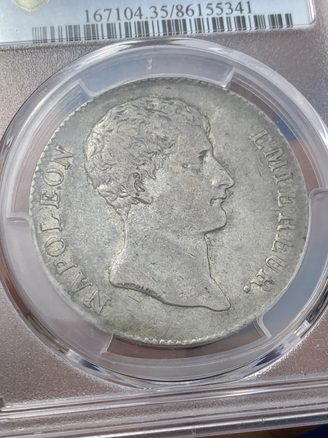 《竞宝斋》第242场-周日，周一 新年开场 (全场包邮) PCGS-VF35 法兰西第一共和国拿破仑执政官5法郎银币 共和历AN12年银币 少见头像