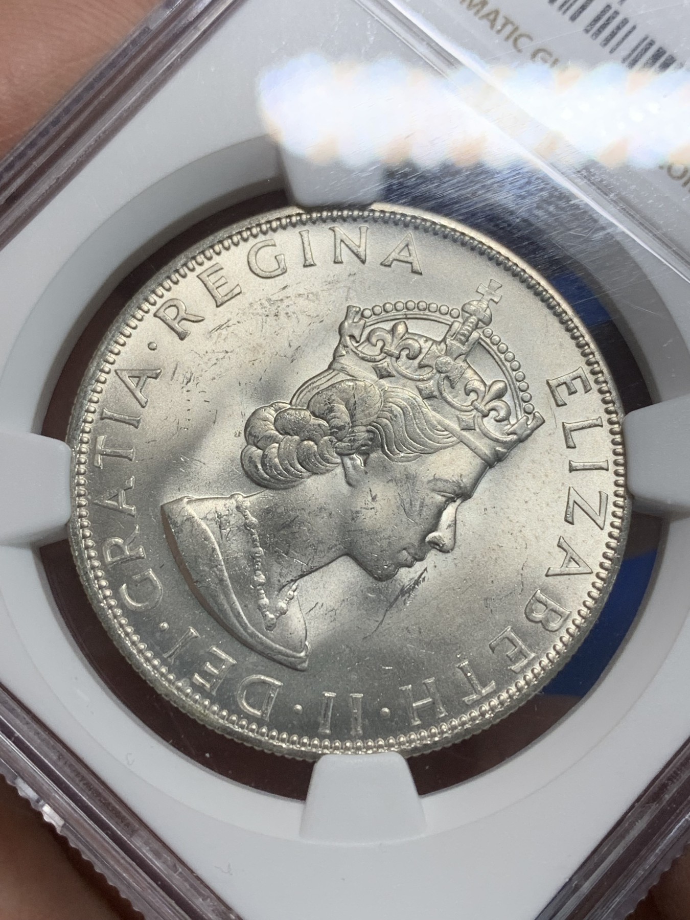 《竞宝斋》第242场-周日，周一 新年开场 (全场包邮) NGC-MS63 英属百慕大1964年伊丽莎白二世青年头像克朗银币 经典女王头像