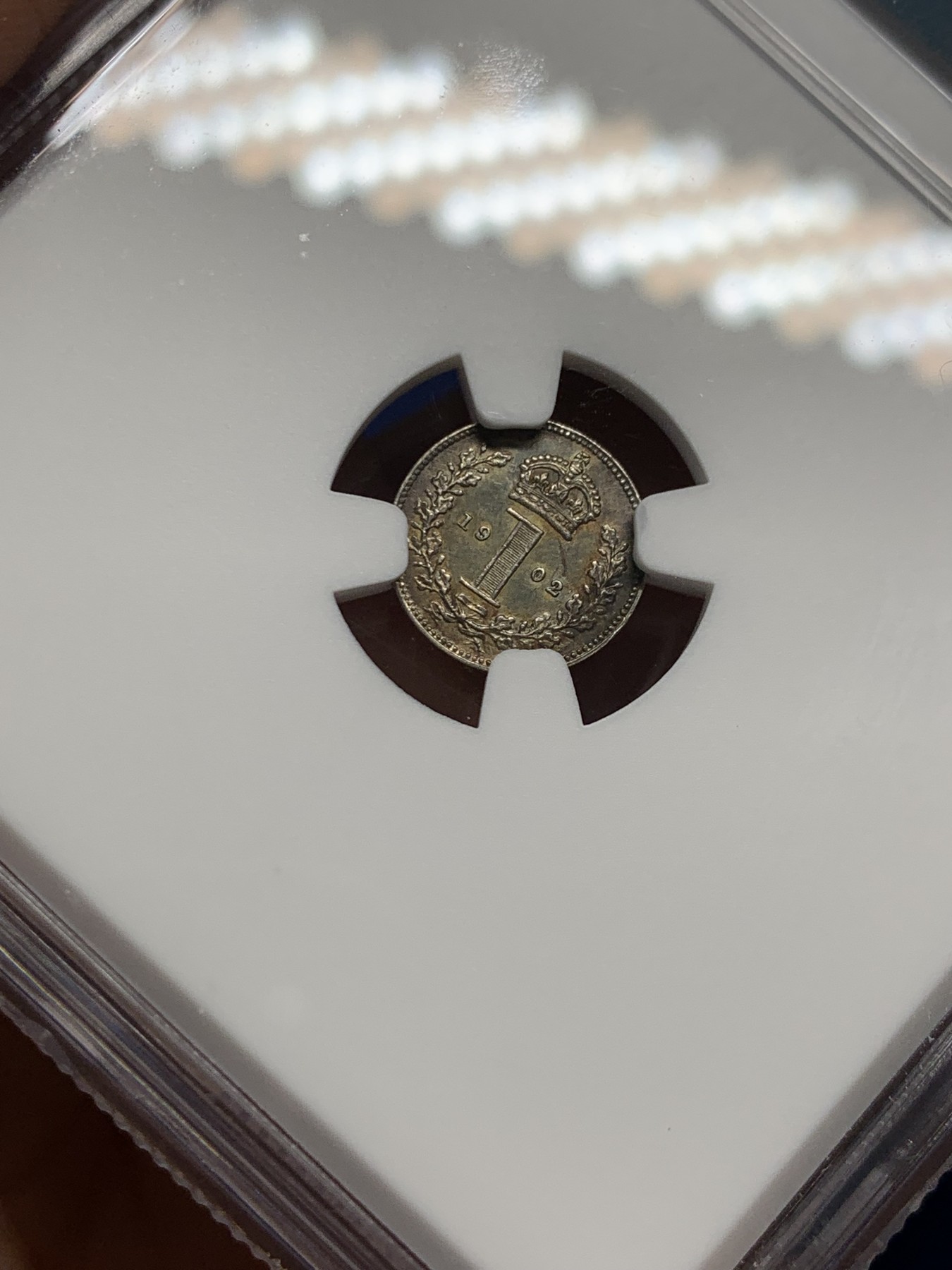 《竞宝斋》第242场-周日，周一 新年开场 (全场包邮) NGC-PF63 MATTE 英国 1902年 爱德华七世磨砂精制1便士银币 有名的洗脚币品种 单个出现比较难得