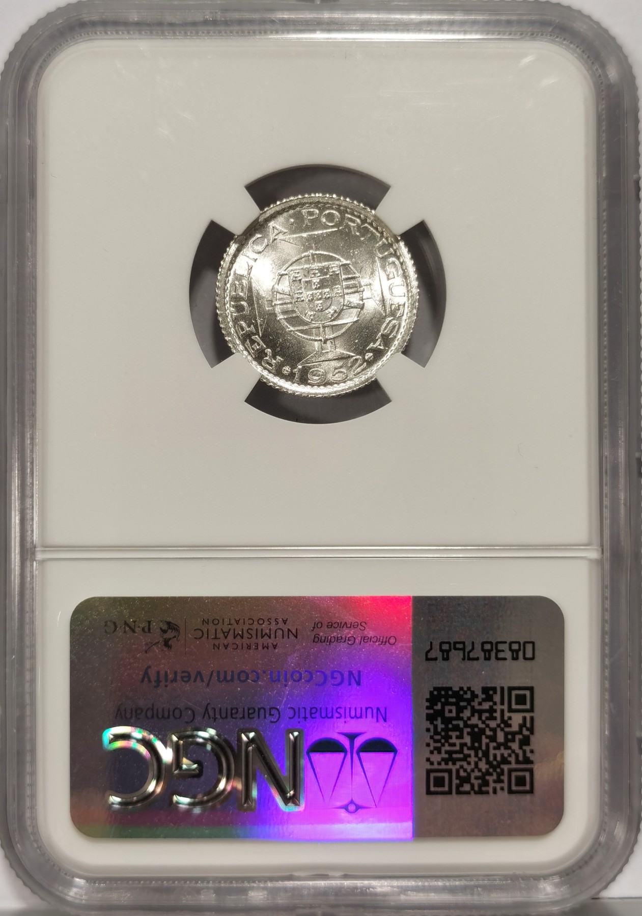 博洋堂世界钱币拍卖第066期（全场包邮） NGC MS65 葡属澳门1952年壹圆，极少见高分