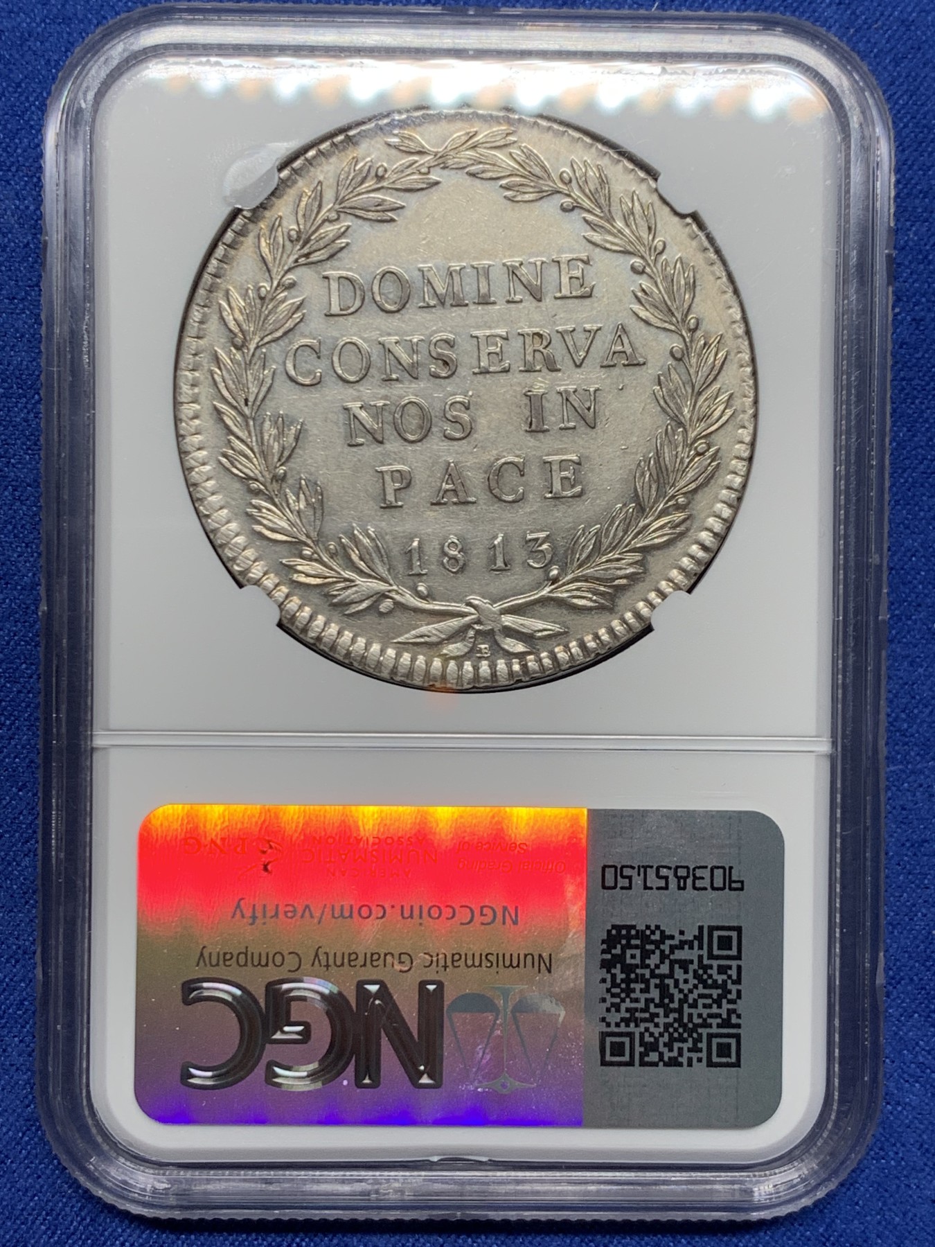 《竞宝斋》第242场-周日，周一 新年开场 (全场包邮) NGC AU58 瑞士 1813年 苏黎世 40巴增 大银币 深打细节好