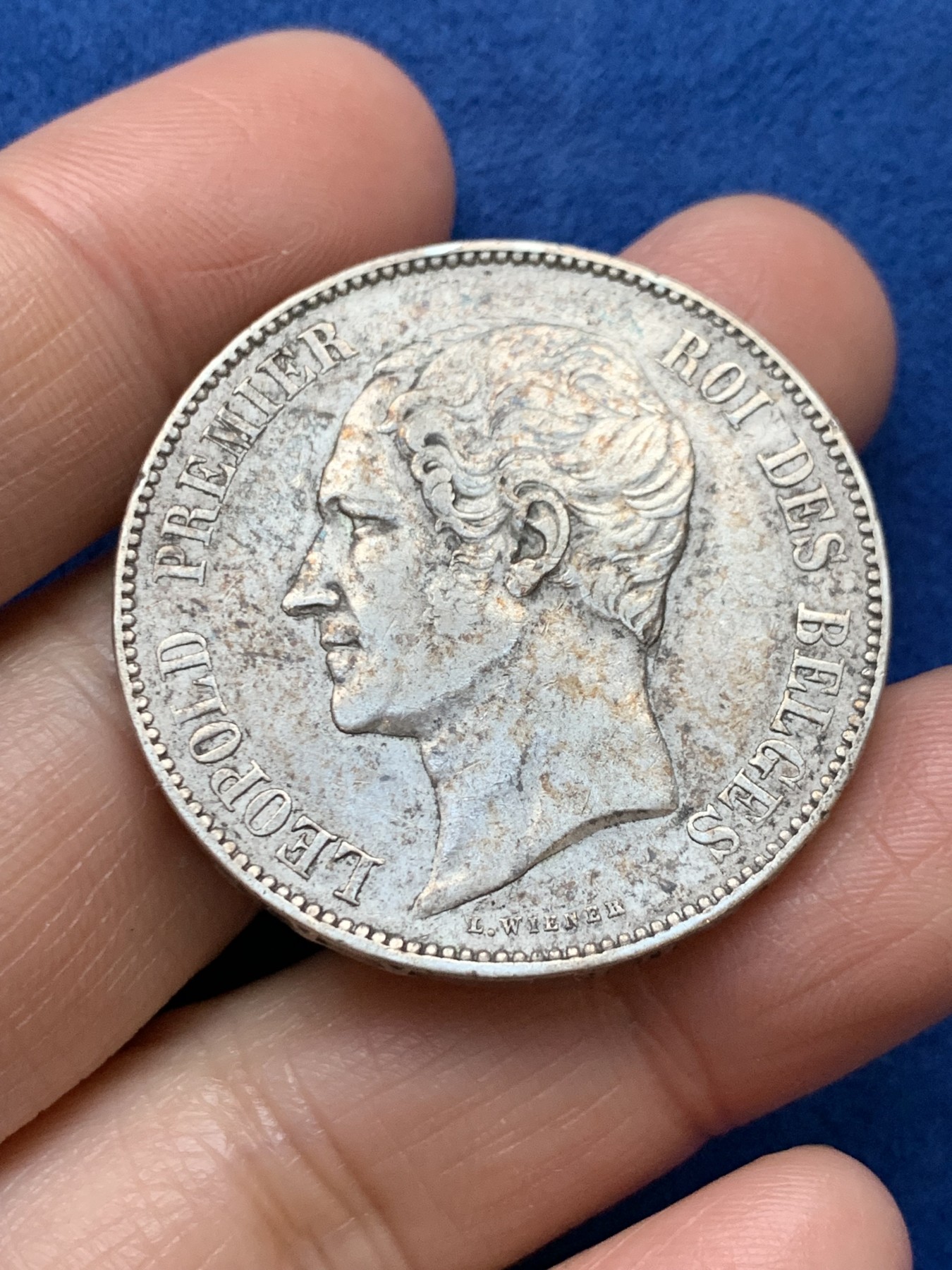 《竞宝斋》第242场-周日，周一 新年开场 (全场包邮) 比利时1849年利奥波德一世5法郎大银币 细节不错