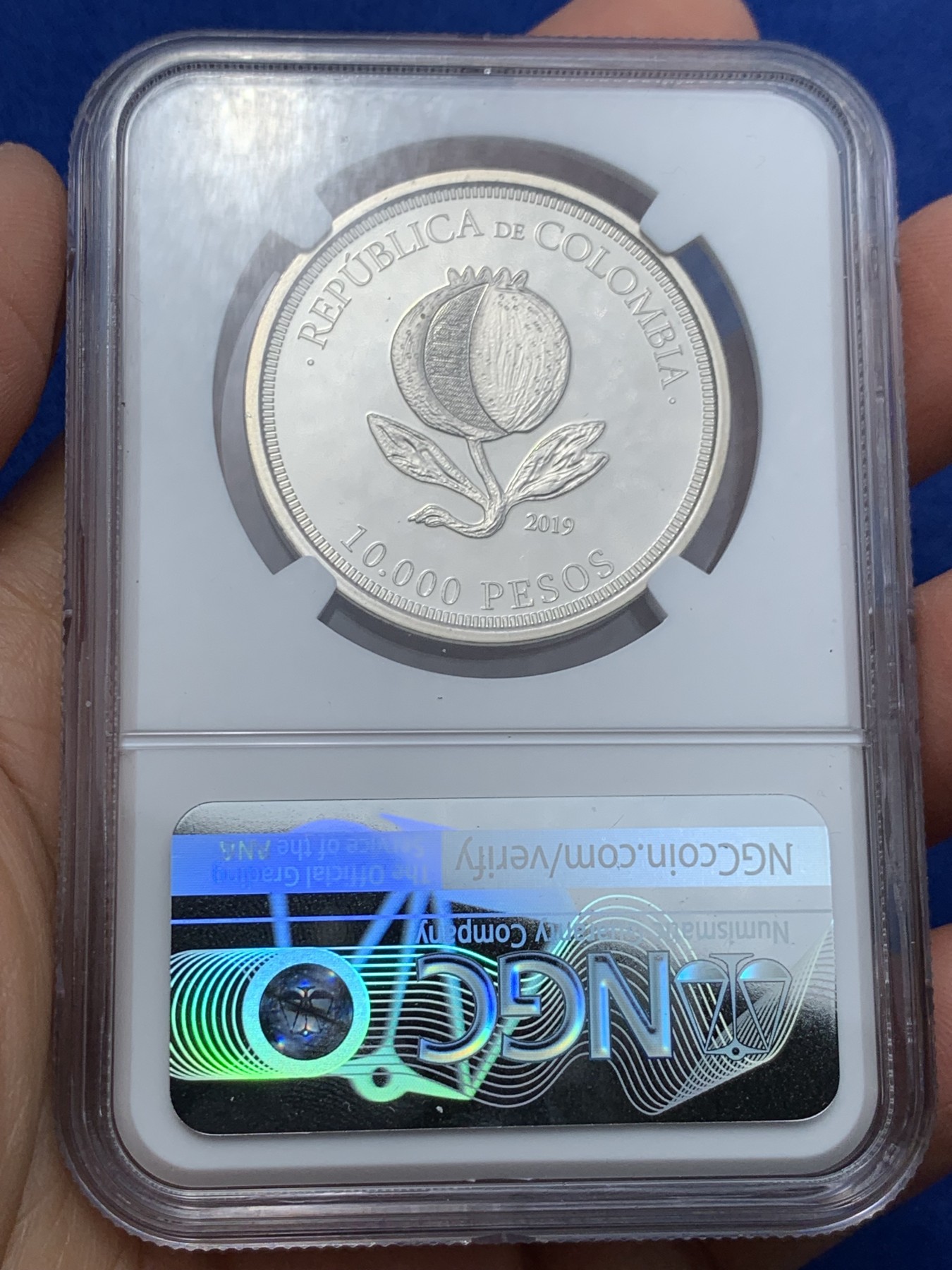 《竞宝斋》第242场-周日，周一 新年开场 (全场包邮) NGC PF69 哥伦比亚2019年建国200周年10000比索纪念币