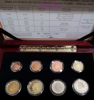 欧元套币 2008年 比利时 第二套图案 精制币 唯一年份 - 欧元套币 2008年 比利时 第二套图案 精制币 唯一年份