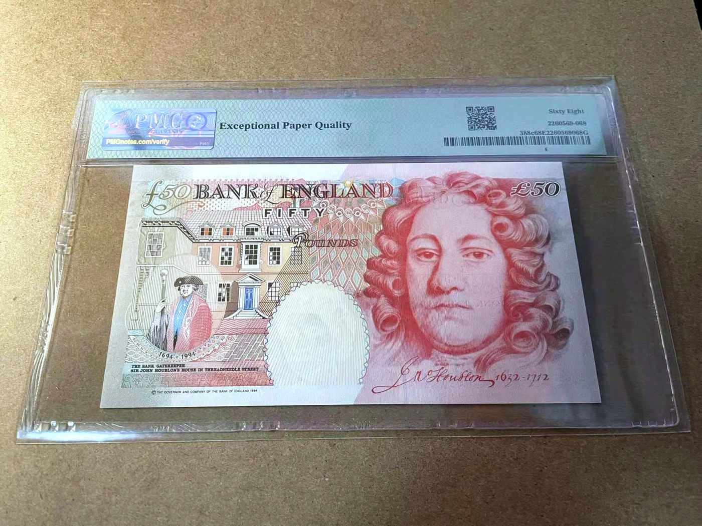 【Blue Auction】✨世界纸币精拍第437期【精】 【333豹子号】英国 2006年50镑 PMG68EPQ 超高分