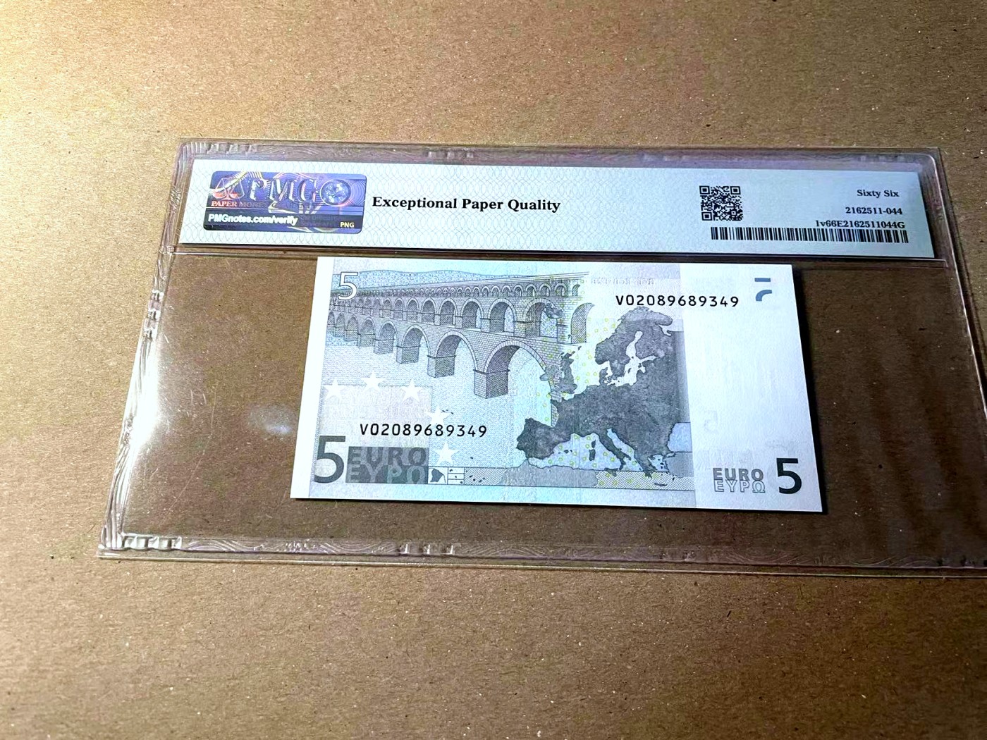 【Blue Auction】✨世界纸币精拍第437期【精】 【首签】欧盟 2002年5欧元 PMG66EPQ 