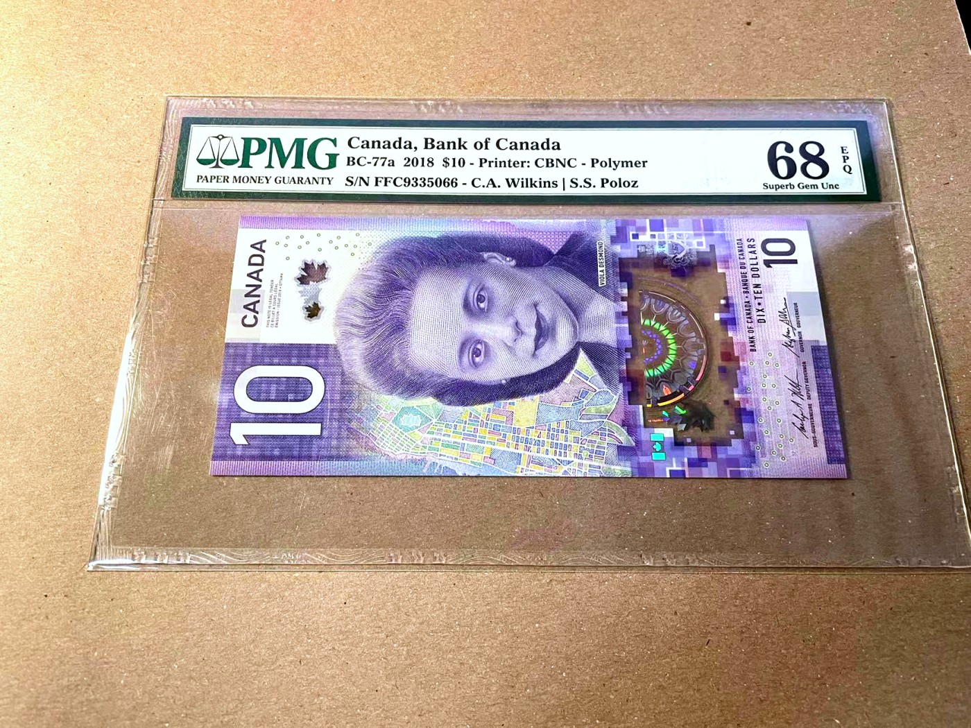 【Blue Auction】✨世界纸币精拍第437期【精】 【无47】加拿大 2018年10元 PMG68EPQ 高分