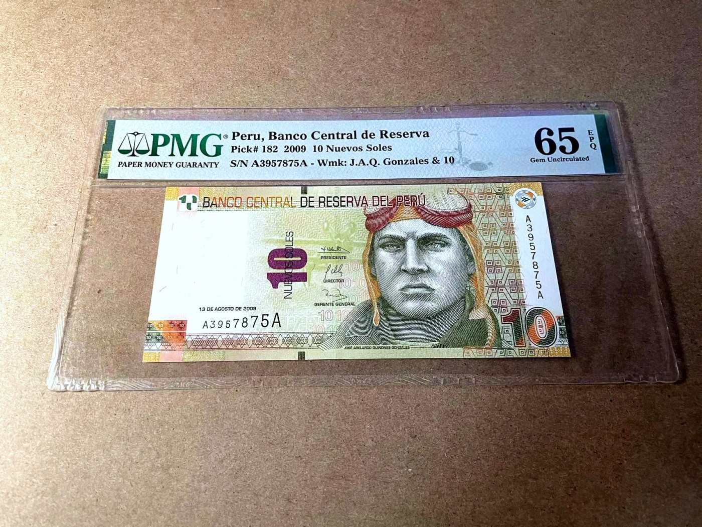 【Blue Auction】✨世界纸币精拍第437期【精】 【AA冠】秘鲁 2009年10新索尔 PMG65EPQ 