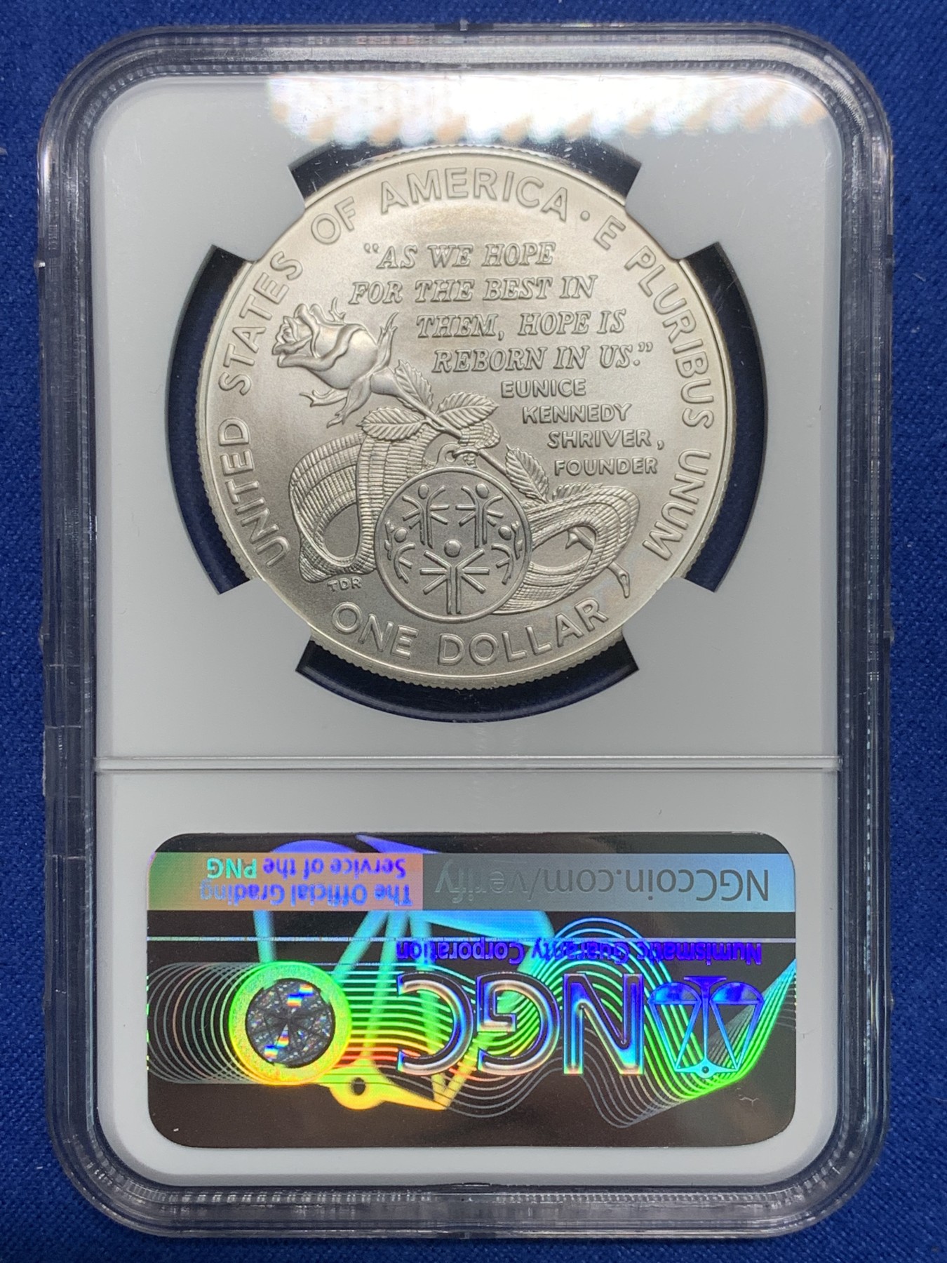 《竞宝斋》第242场-周日，周一 新年开场 (全场包邮) NGC MS69 美国1995年W版特奥会1美元大银币