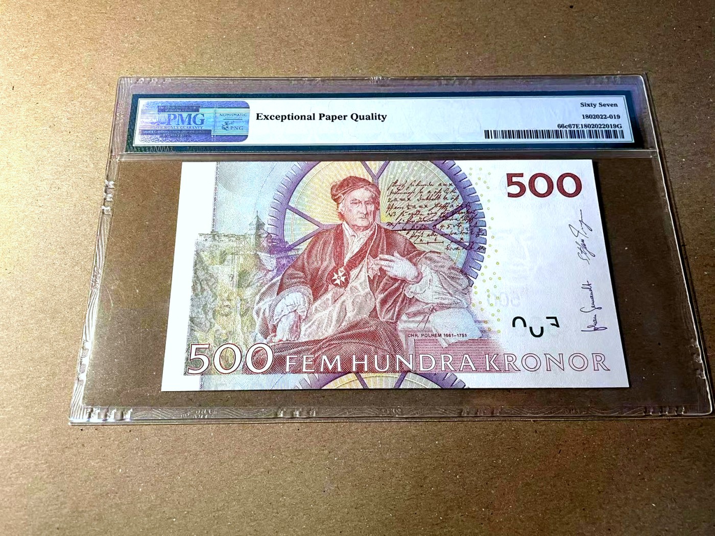 【Blue Auction】✨世界纸币精拍第437期【精】 瑞典 2007-09年500克朗 PMG67EPQ 