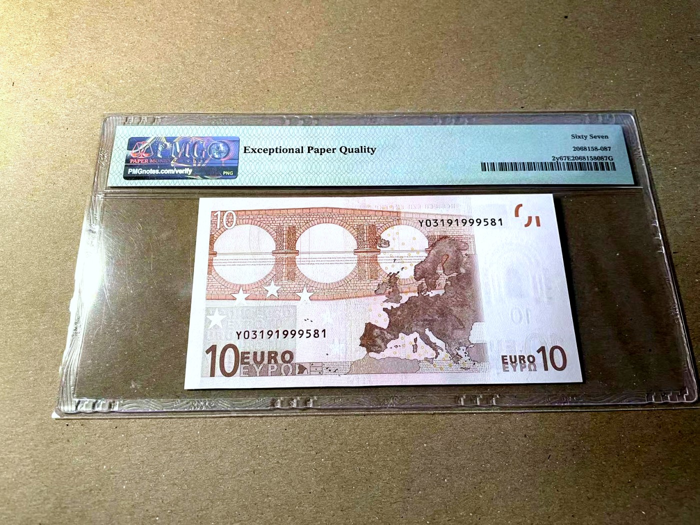 【Blue Auction】✨世界纸币精拍第437期【精】 【无47 首签】欧盟 2002年10欧元 PMG67EPQ 