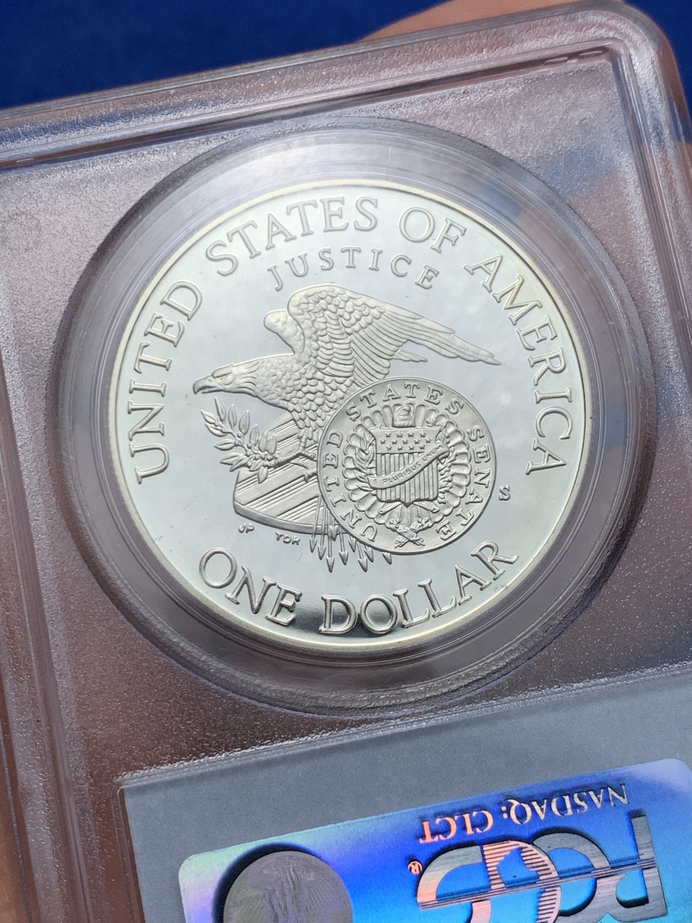 《竞宝斋》第242场-周日，周一 新年开场 (全场包邮) PCGS PR69DCAM 美国1998罗比特肯尼迪司法部长纪念精制银币 肯尼迪总统的弟弟 第一个被刺杀的总统候选人