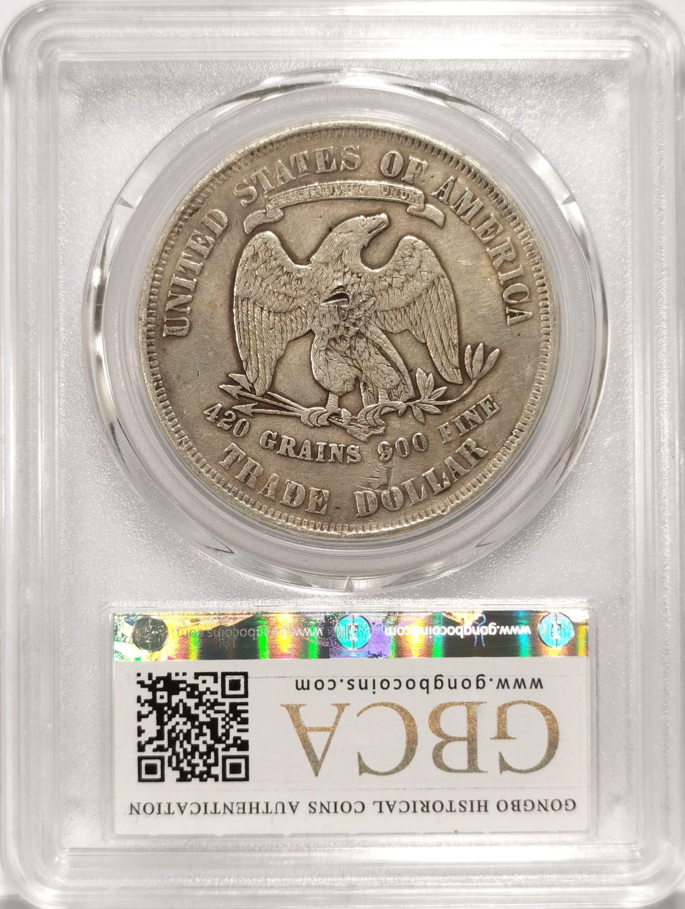 博洋堂世界钱币拍卖第066期（全场包邮） 公博 真品 美国1877年拿花贸易银币