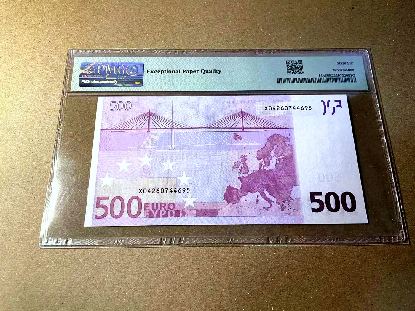 【Blue Auction】✨世界纸币精拍第437期【精】 【二签】欧盟 2002年500欧元 PMG66EPQ   