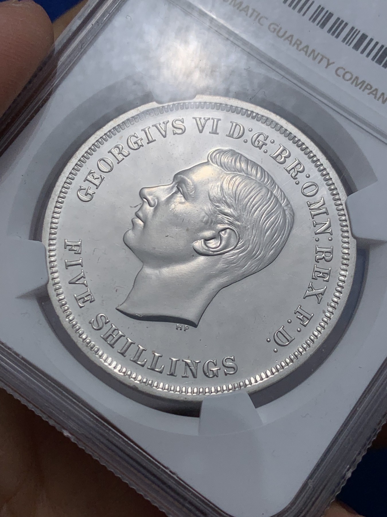 《竞宝斋》第242场-周日，周一 新年开场 (全场包邮) NGC PL64 英国1951年乔治六世克朗 最后的镍马剑