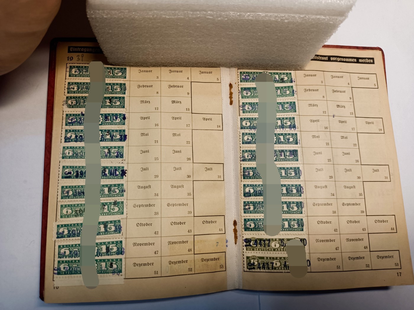 阿娜斯塔西亚军事题材拍卖第五期 Third Reich1940劳工团证，记录全面