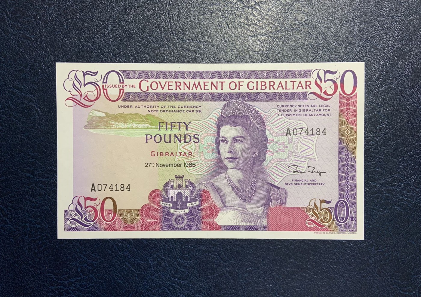 收藏联盟Quantum Auction 第327期拍卖  直布罗陀1986年50镑首发A冠 品相全新UNC