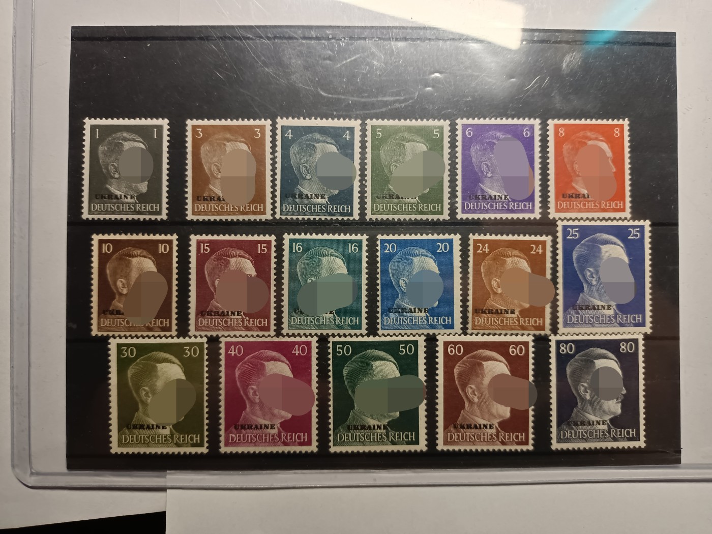 阿娜斯塔西亚军事题材拍卖第五期 Third Reich原品1940占领乌克兰纪念邮票合集