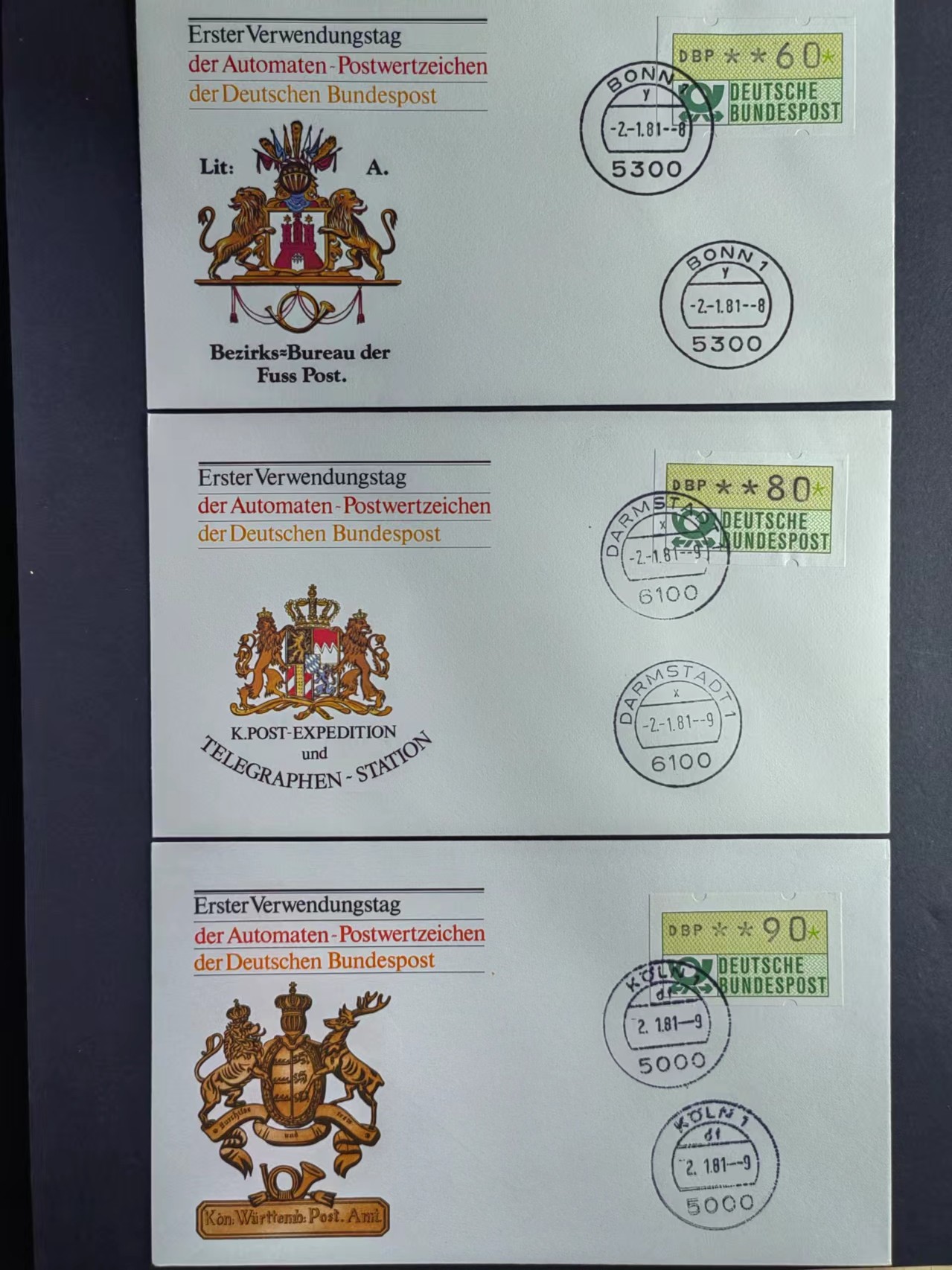 多国邮品✌（拍卖场）精品🔥专场 第五十场 德国城徽套票（14封不同的城徽+不同面值电子票）