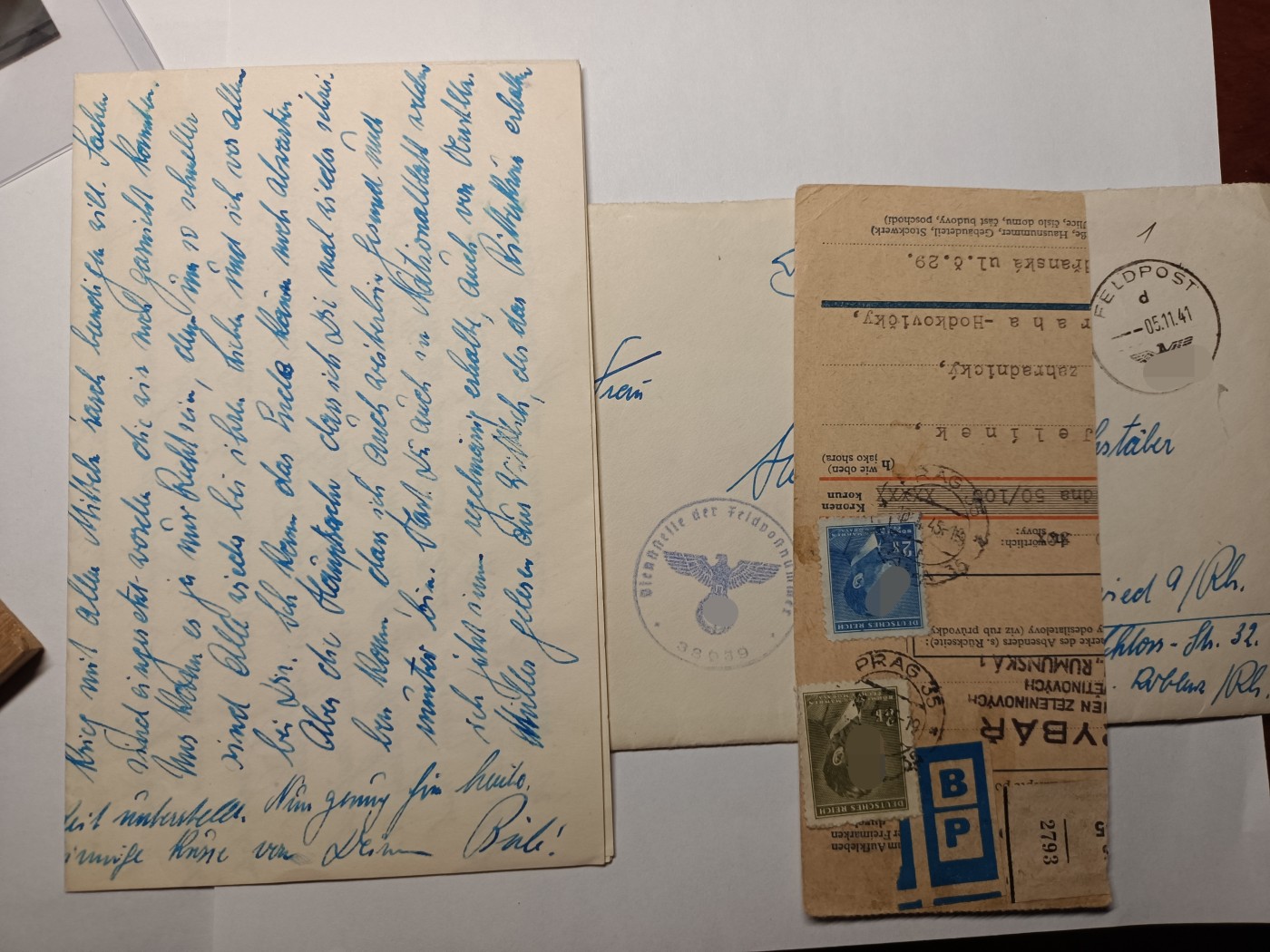 阿娜斯塔西亚军事题材拍卖第五期 Third Reich1940原品信件，带邮票手写信等