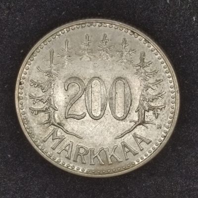 巴斯克收藏第236期 散币专场 3月 12/13/14 号三场连拍 全场包邮 - 芬兰 1958年 200马克银币