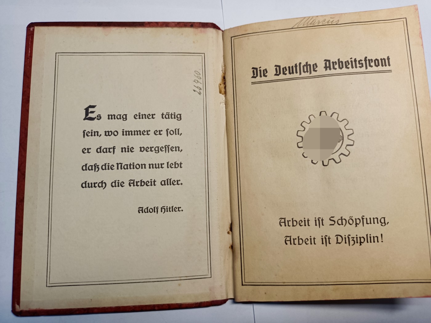 阿娜斯塔西亚军事题材拍卖第五期 Third Reich1940劳工团证，记录全面