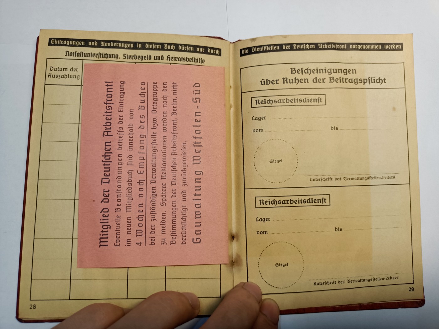 阿娜斯塔西亚军事题材拍卖第五期 Third Reich1940劳工团证，记录全面