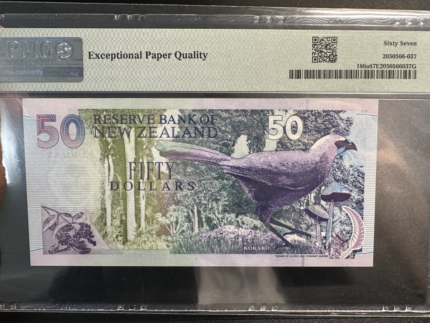 《外钞收藏家》第三百五十八期（连拍第三场） 新西兰1992年50元 AA冠 PMG67