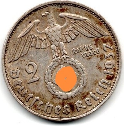 🎉🎊乐享宝藏💎💰~20240317专场 二战时期1937年德国2马克银币（带字）