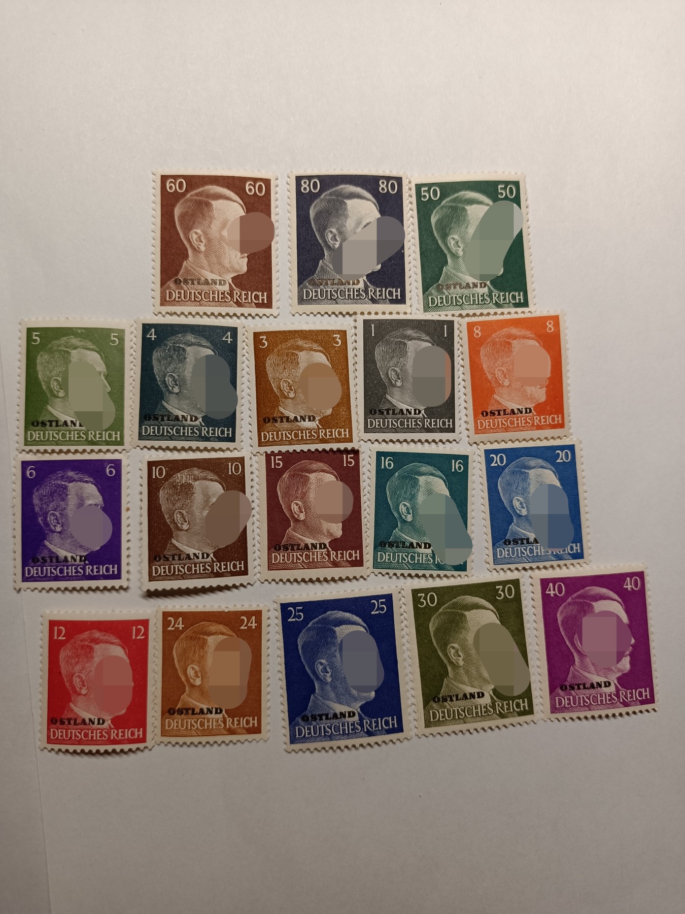 阿娜斯塔西亚军事题材拍卖第五期 Third Reich原品1940占领奥斯特兰邮票合集