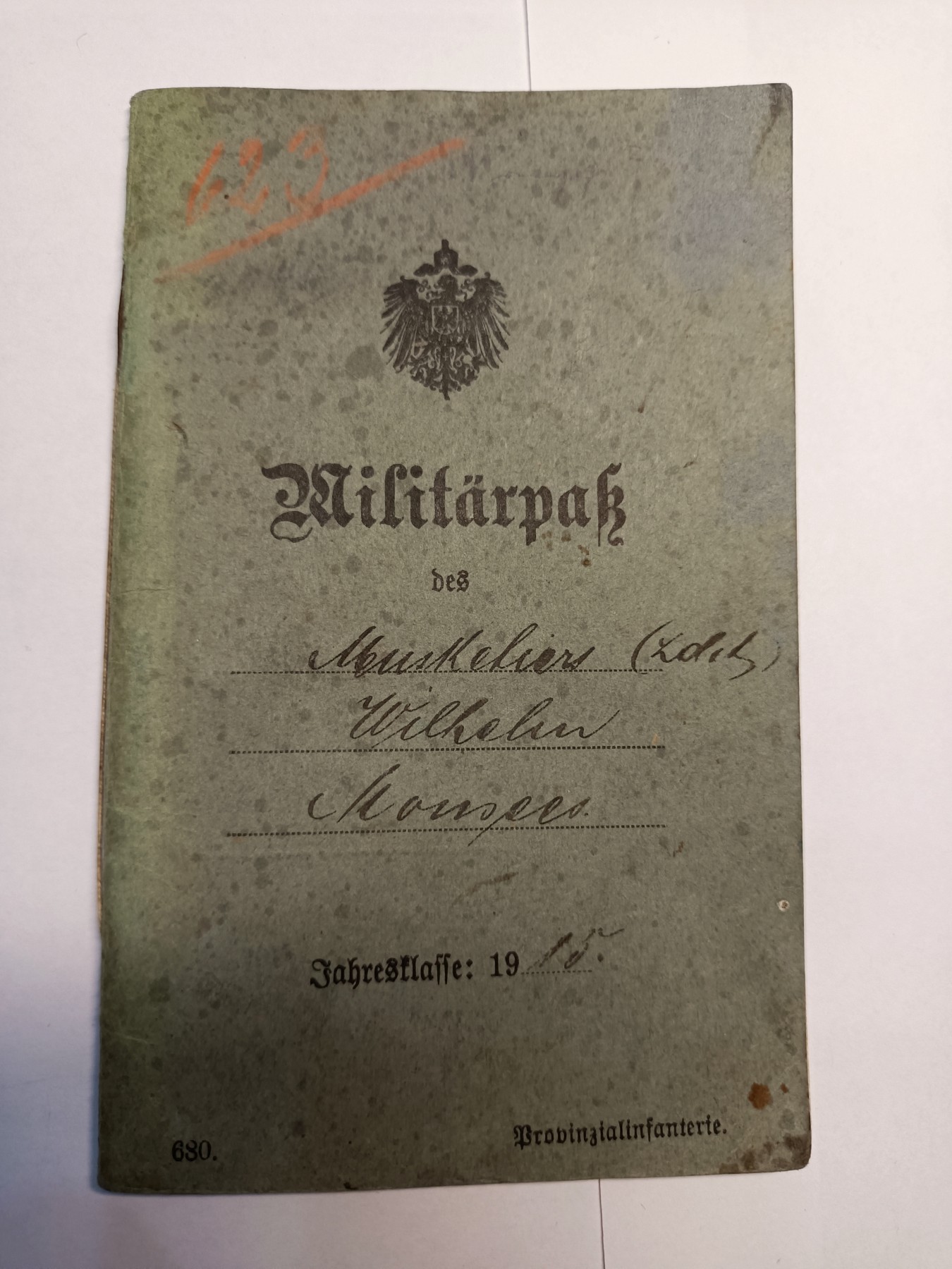 阿娜斯塔西亚军事题材拍卖第五期 德二1914梅克伦堡士兵证 作战履历丰富