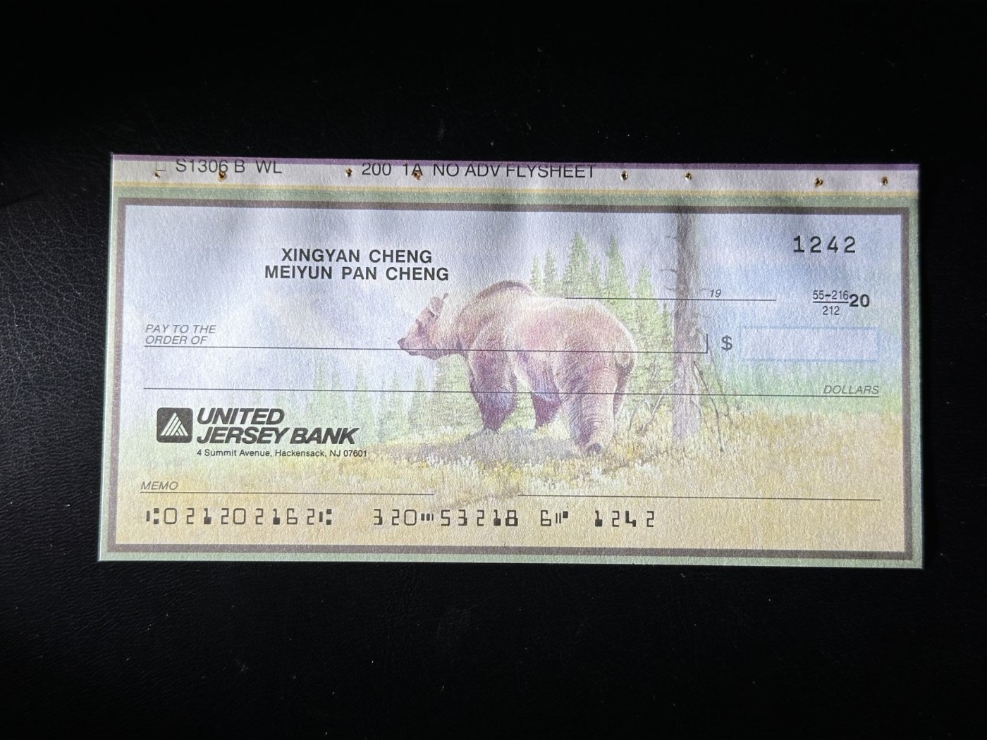 第三十六场！（本期有pmg记录仅两枚的顶级高货） 联合泽西银行支票，油画动物风格美观大气！全新未使用！
