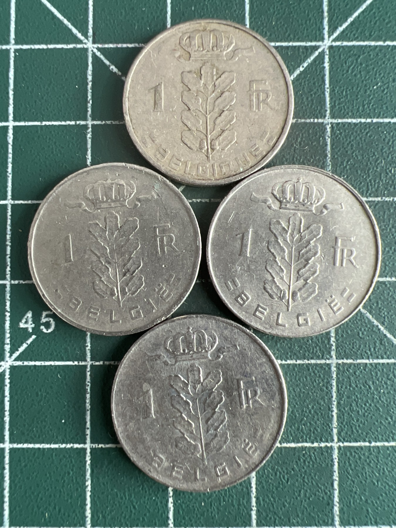 第591期 硬币专场 （无押金，捡漏，全场50包邮，偏远地区除外，接收代拍业务） 比利时1法郎 四枚