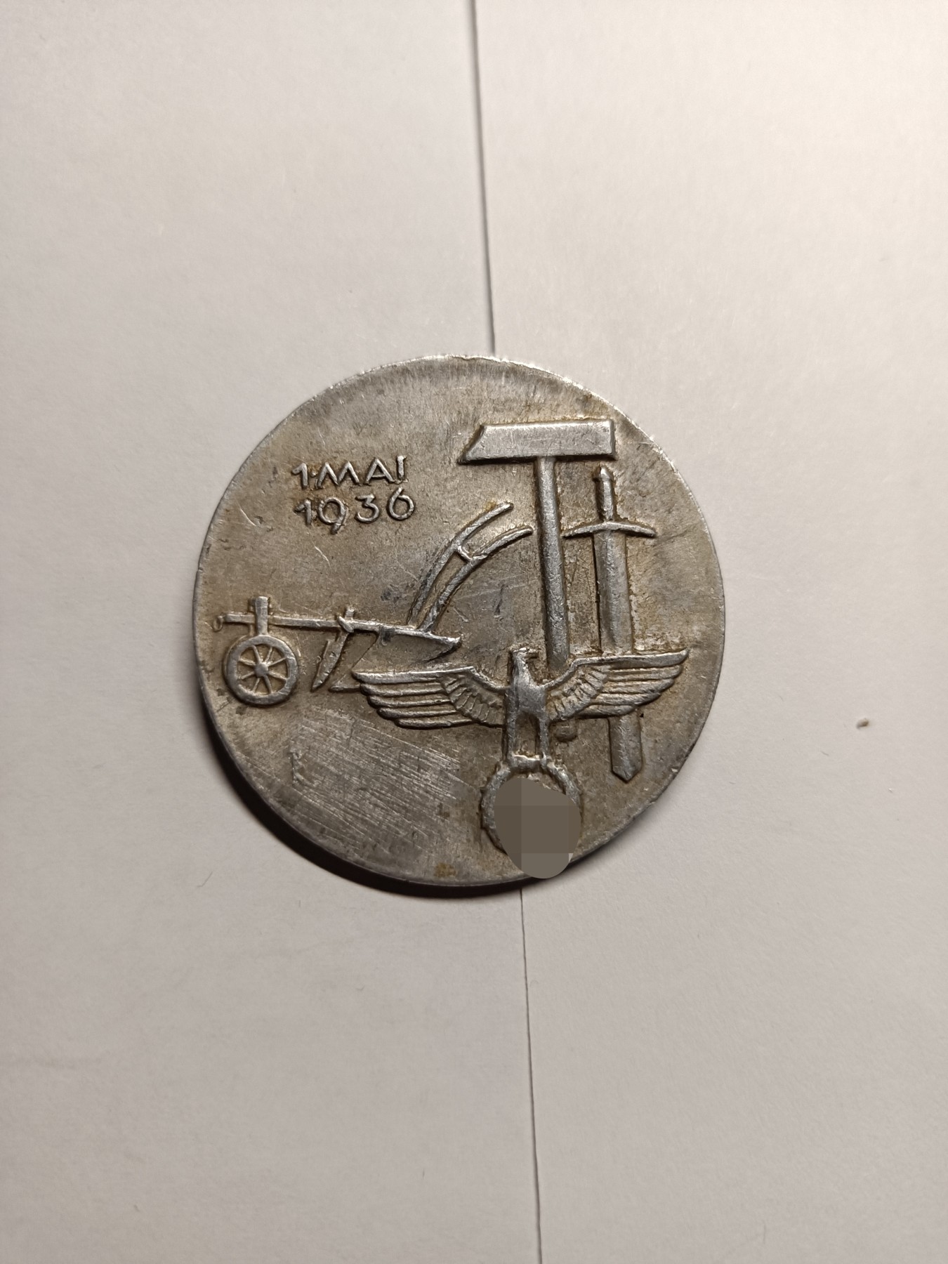 阿娜斯塔西亚军事题材拍卖第五期 Third Reich1936nsdap劳动节徽章，背后都带制造厂商标