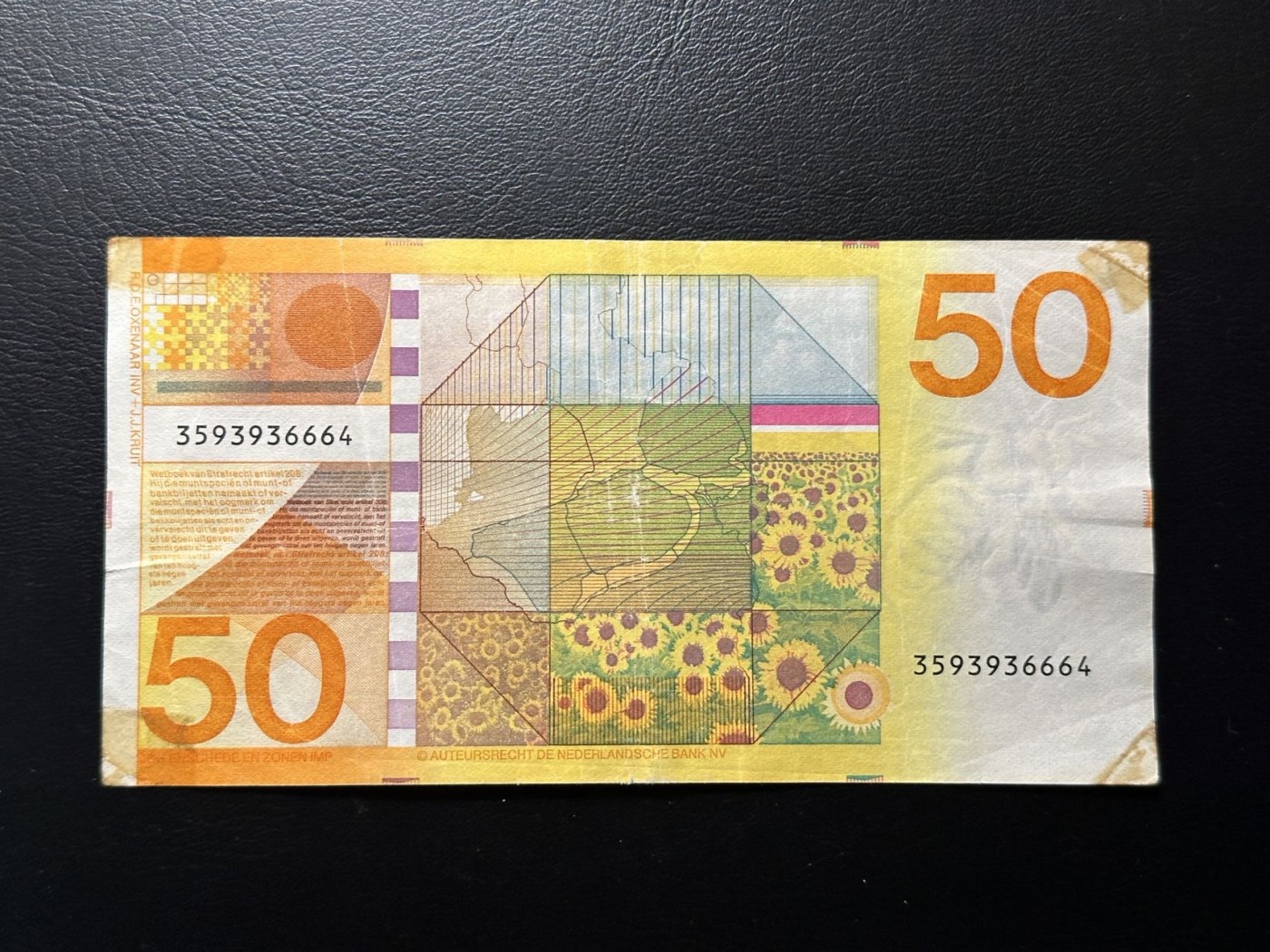 第三十六场！（本期有pmg记录仅两枚的顶级高货） 荷兰50盾，向日葵，荷兰三剑客之一！666中间豹子号！号码无7！品相au！荷兰的热门品种！