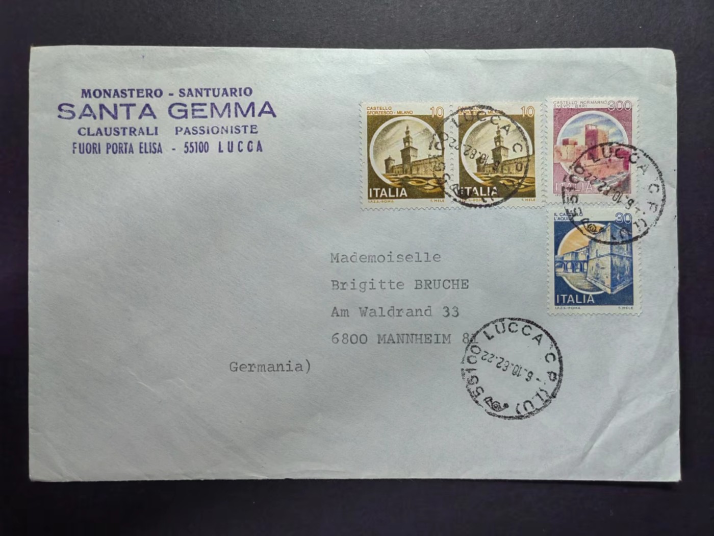 多国邮品✌（拍卖场）精品🔥专场 第五十场 意大利1962年 修道院寄出的邮封